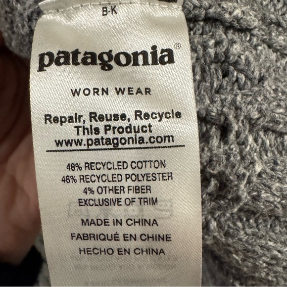 Patagonia Off Country Chunky Knit Cardigan Gray L - Picture 4 of 7